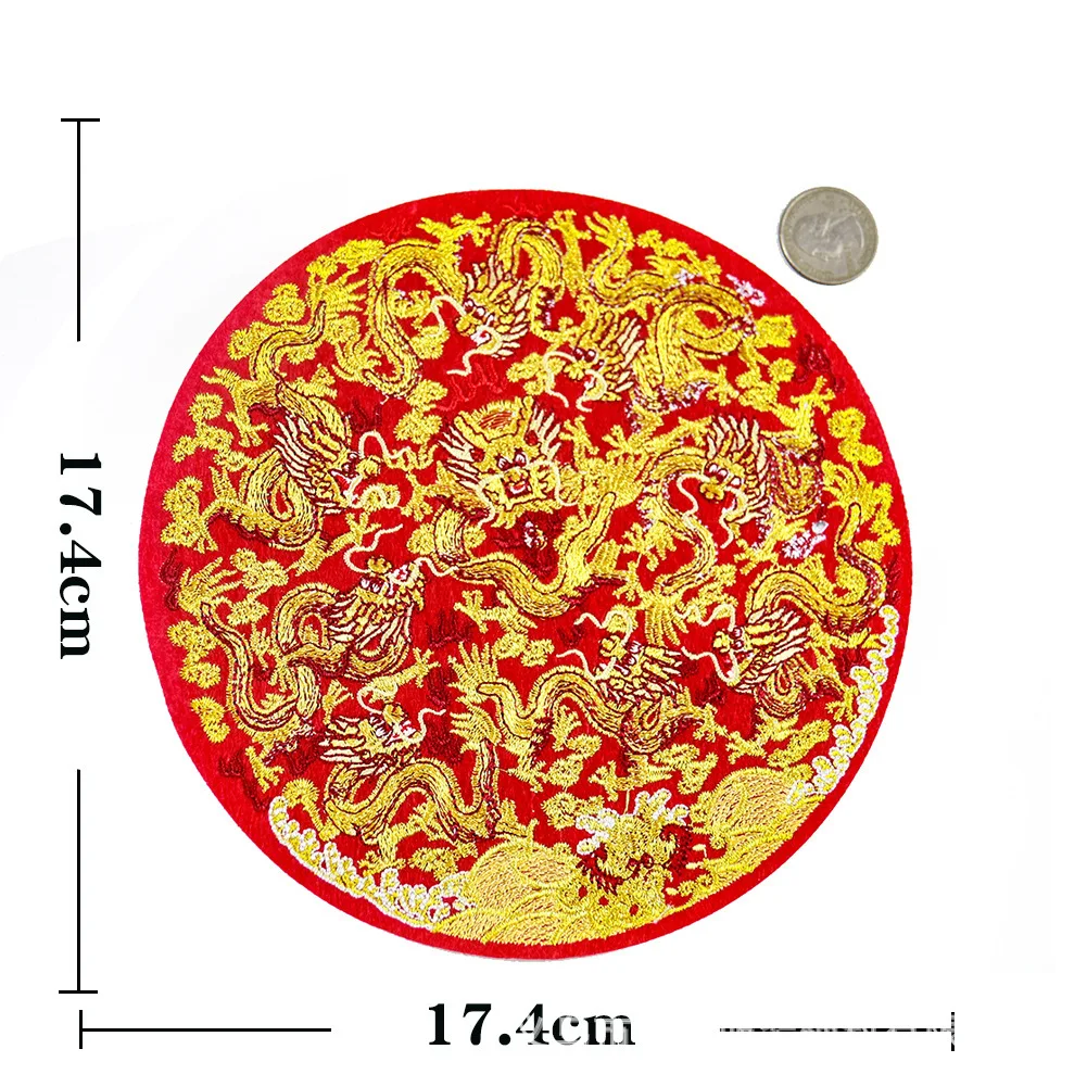 Новинка нашивки в китайском стиле с драконом для шитья аппликация вышивкой