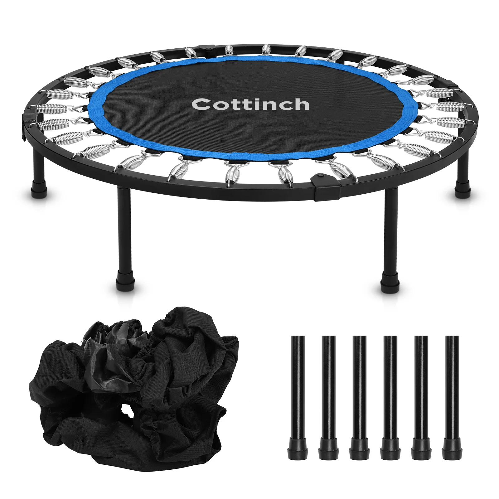 

48" Mini Trampoline Jumping Fitness Indoor Cardio Trainer Workout Children Adult Exercise Weight Loss Kid Small Bouncing Bed