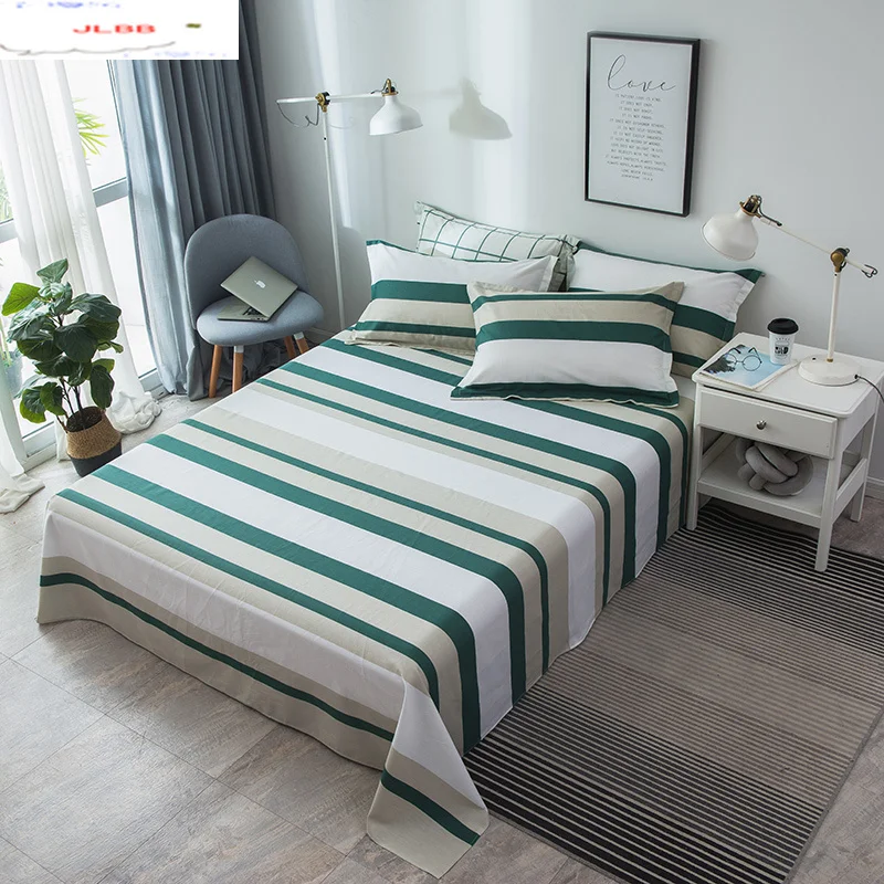 

White Stripes Reactive Printing Simple Style Bedding Set Bed Linen Duvet Cover Bed Sheet Pillowcase cotton queen king bedclothes