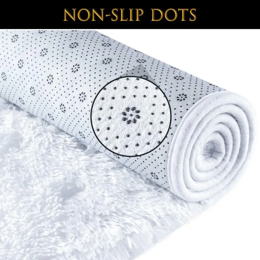 

Fluffy Area Carpet Black Shag Rug for Bedroom Living Room Carpet Fuzzy Carpet for Kid's Room Home Decor Carpet Floor Mat