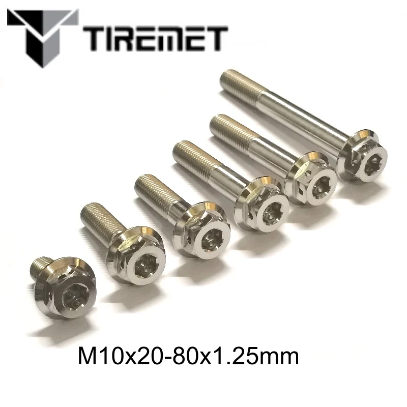 Титановые болты 4 шт. шаг M10x20-80mm мм 1 25 для велосипеда мотоцикла тормоза