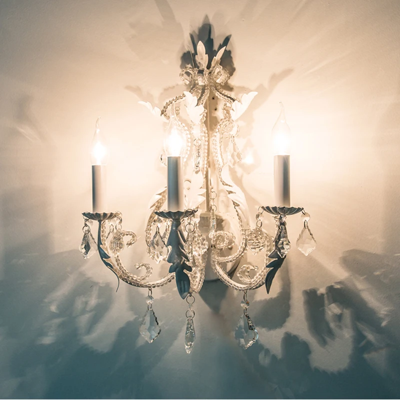 ECOLIGHT Ретро металлическая настенная лампа свеча бра для спальни гостиной вход