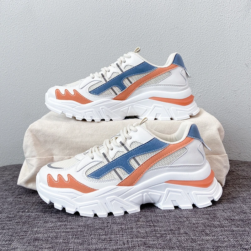 

MIYEDA Women Fashion Sneakers Mesh Women's Vulcanized Shoes Ladies Casual Chunky Shoes Female Sports Shoes Lace-up Running Shoe