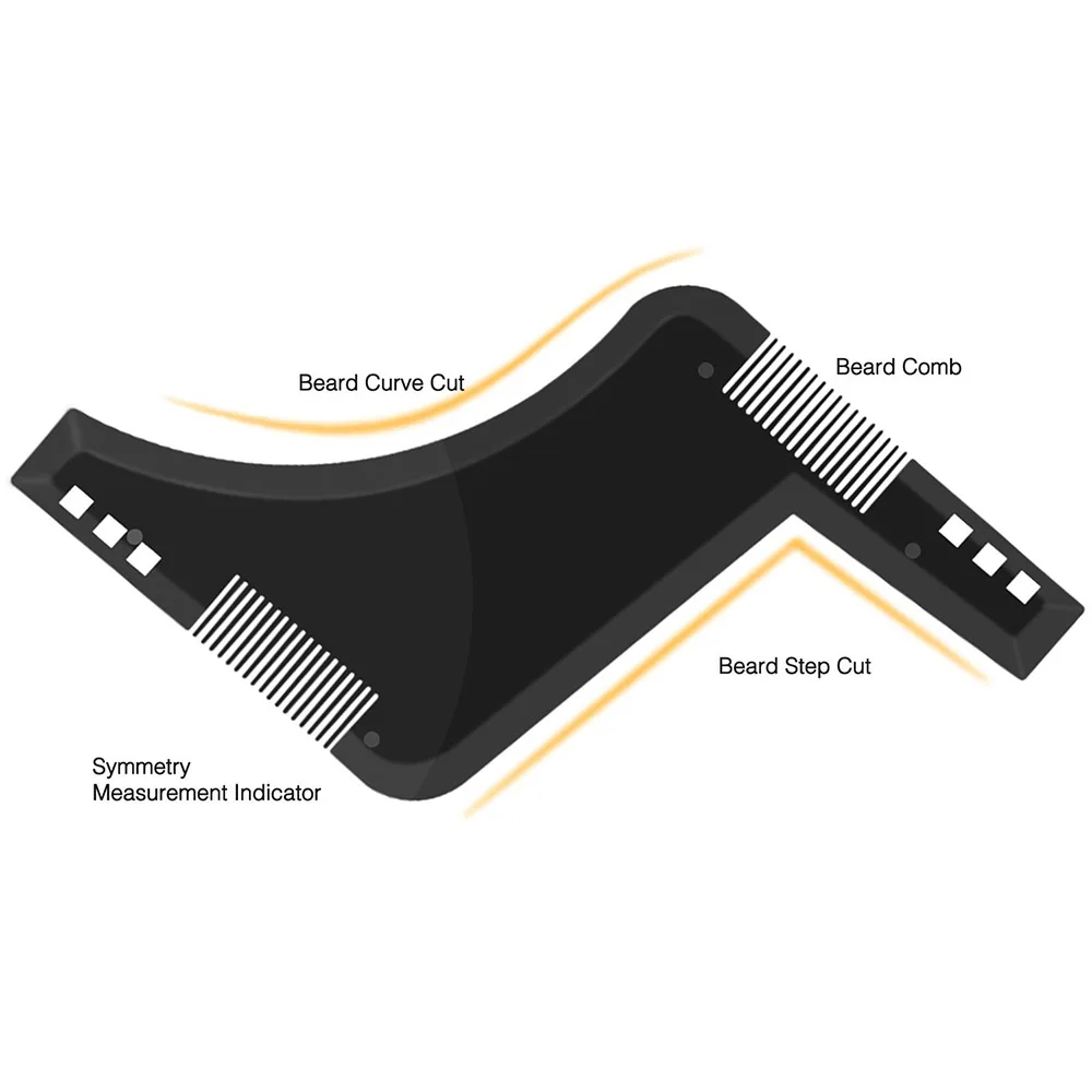 Beard Grooming Care Kit Men Mustache Oil Balm Wood Comb Brush Facial Hair Trimming Scissors Guide Shaving |