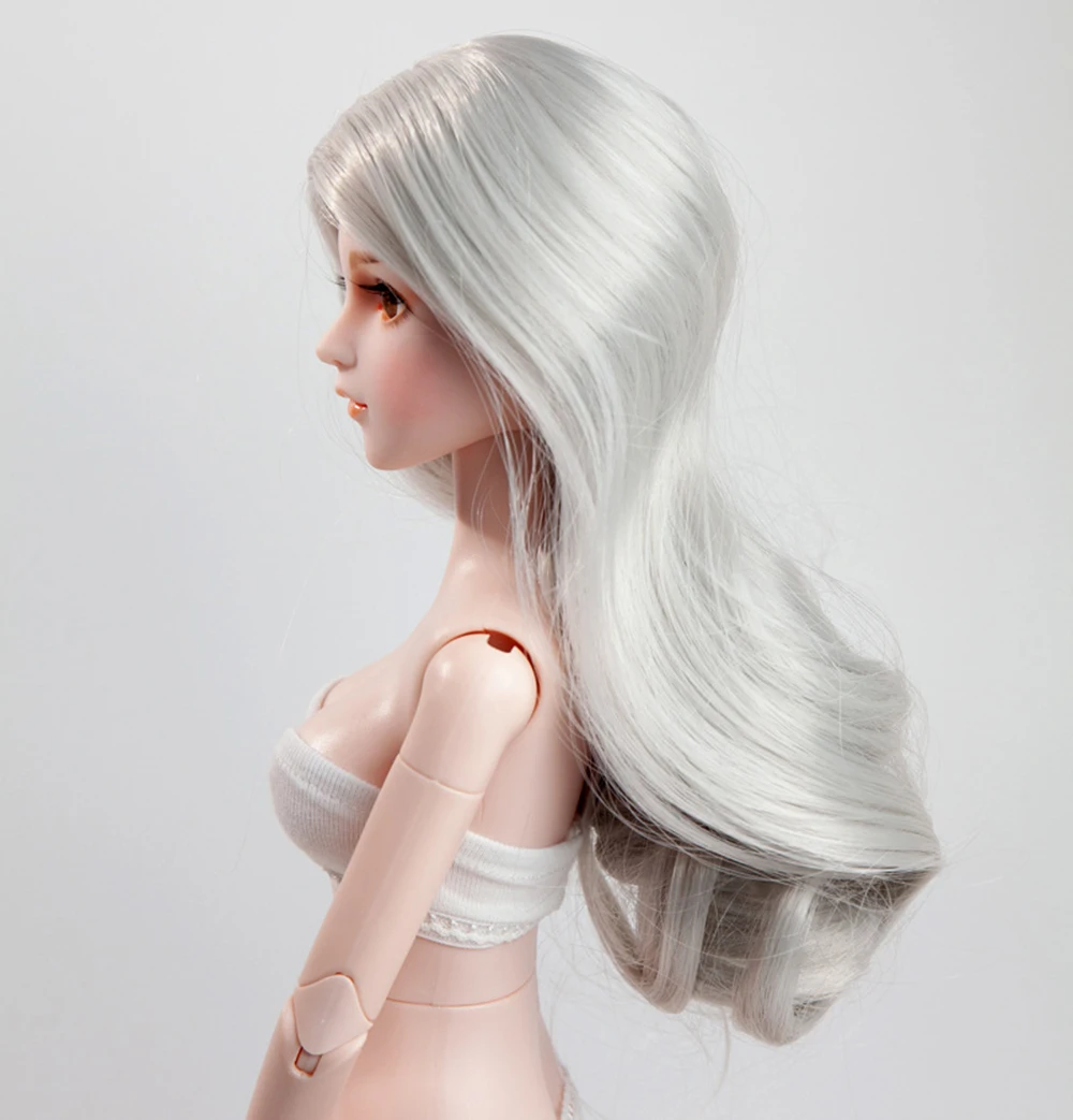 1/4 Bjd кукла парик для 18 см голова коричневый серебряный кофе молочный чай