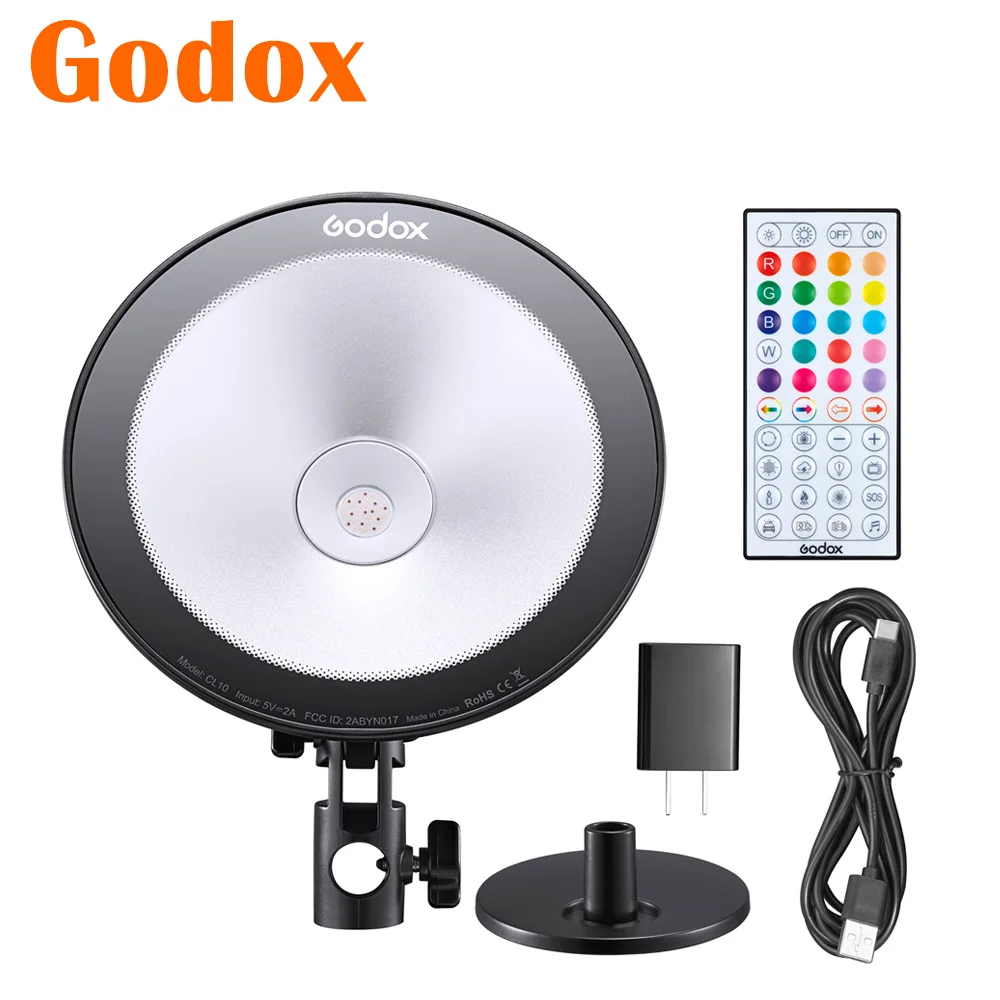 

GODOX CL10 Photography Light,LED Webcasting Ambient Light ,Selfie Ring Light Dimmable Camera Lamp For Makeup Video Live Studio
