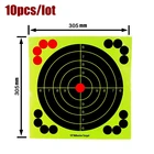 10 шт. 12-дюймовая тренировочная флуоресцентная наклейка для пейнтбола для стрельбы, охоты, мишени
