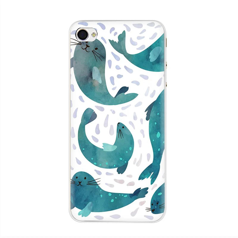 H11 Жесткий чехол для телефона EWAU Baby harp Seal Sea Lion чехол для iPhone 5 5S SE 5C 6 6s Plus 7 8 Plus X XR XS 11 Pro MAX - Цвет: H11