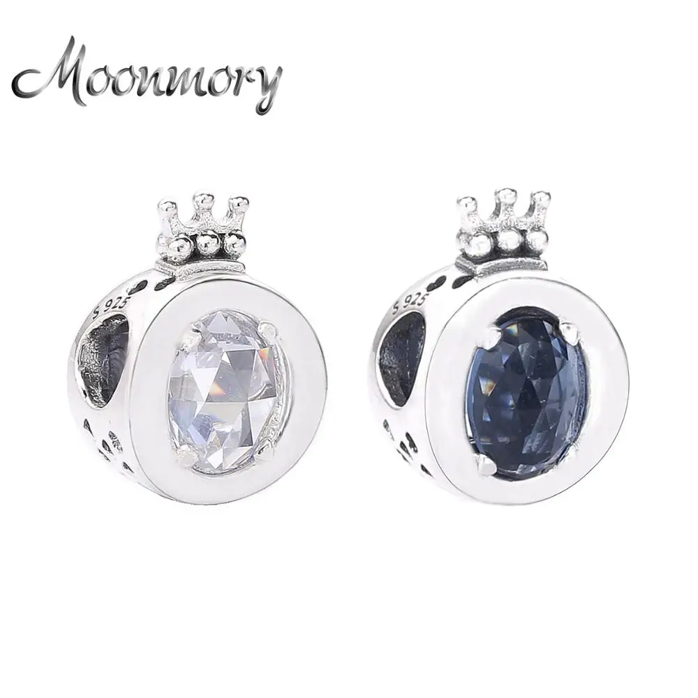 Moonmory синие и прозрачные сверкающие коронки о-Амулеты бусины подходят для