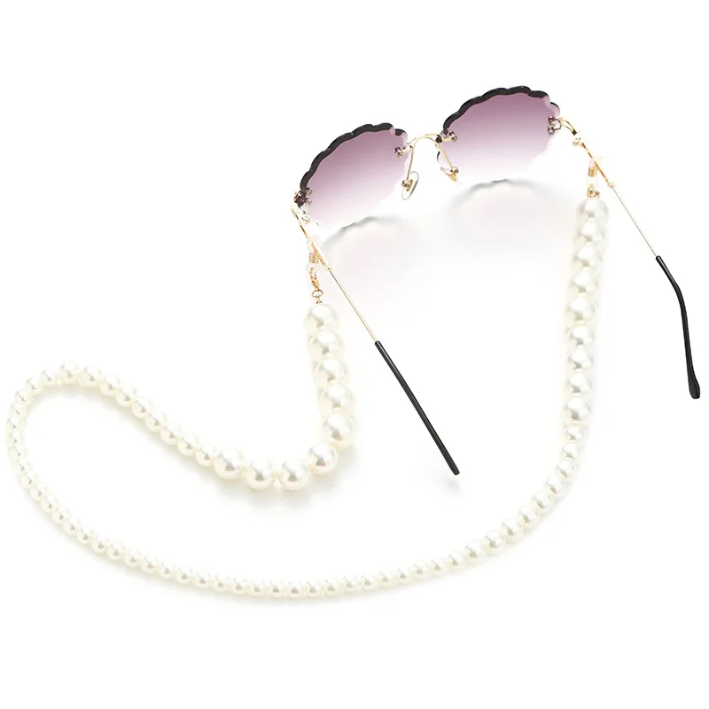 

Women Imitation Pearl Beaded Sunglass Eyeglasses Reading Glasses Chain Cord Holder Women Big Pearl Reading Glasses Lanyard