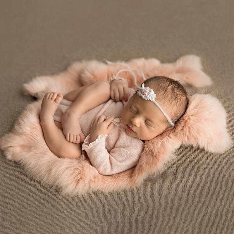

Baby Photography Props Blanket Fur Fluffy Carpet Rug Newborn Photo Shooting Mat Background Decoration For Studio