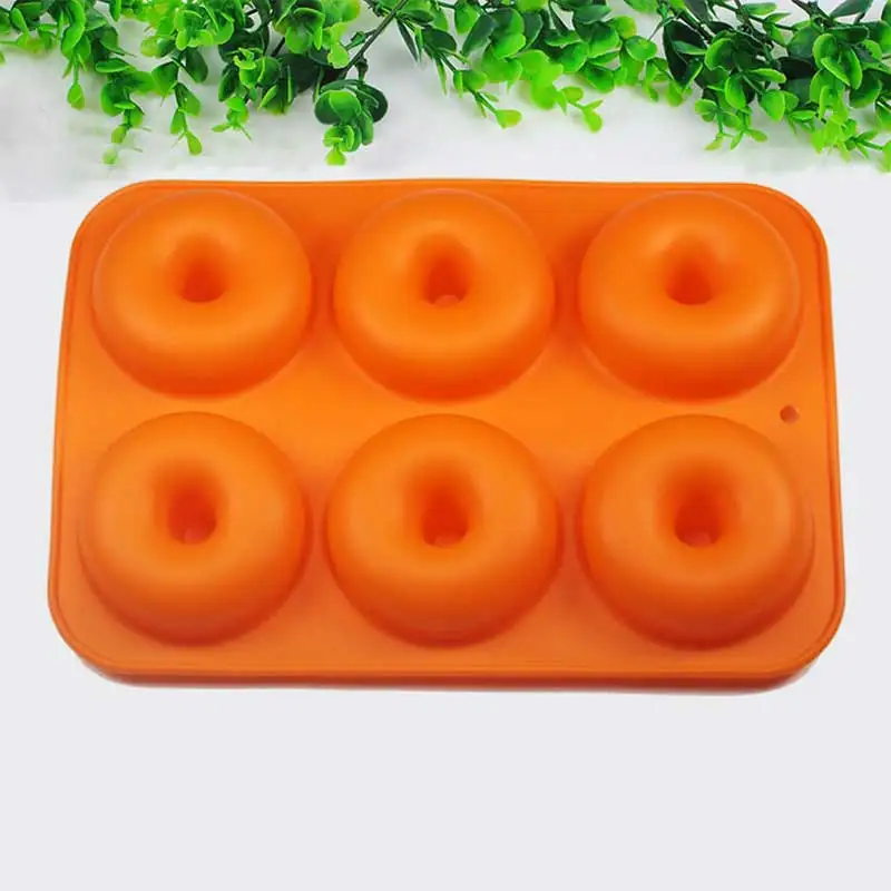 

Инструменты, 6 ячеек, силиконовая форма для выпечки в виде пончика, антипригарная форма для выпечки