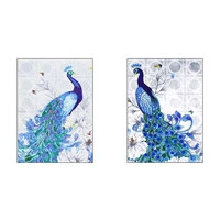 5d special shaped diamond painting diy left and right peacock crystal diamond embroidery cross stitch christmas decoration gift