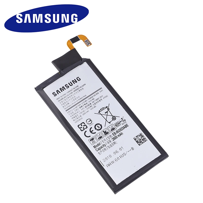 Оригинальная Аккумуляторная Батарея EB-BG925ABA для Sasmung GALAXY S6 Edge G9250 G925F G925FQ G925S G925A G925T