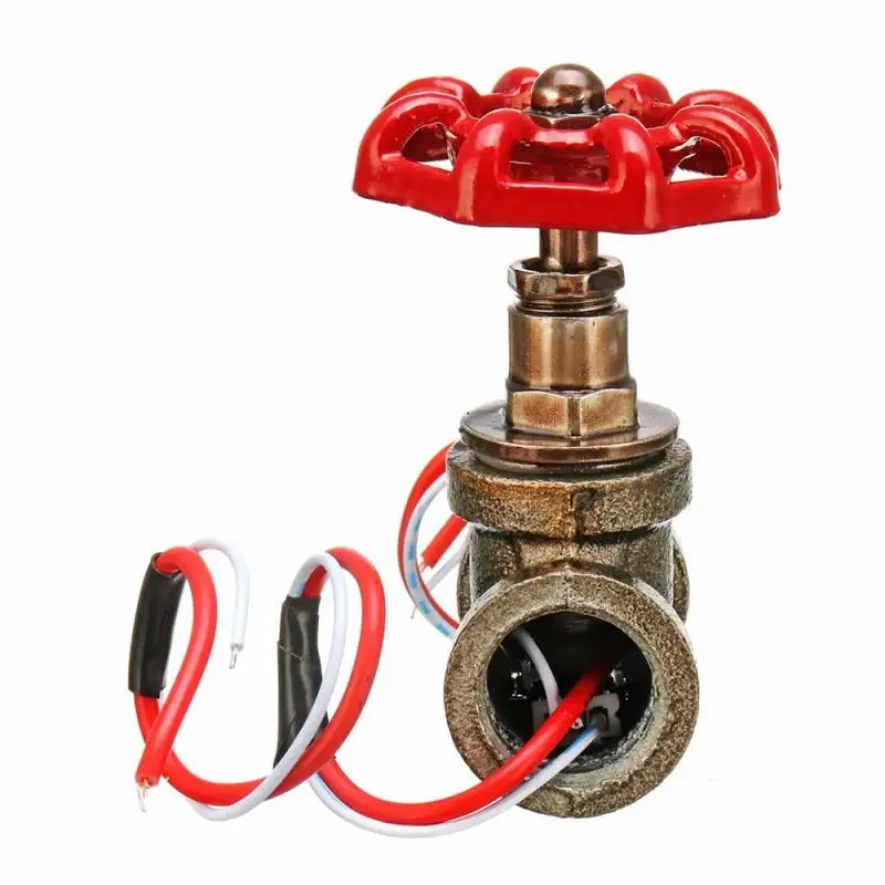 Interruptor de luz con válvula de parada para lámpara, accesorio de tubería de agua, estilo Loft, hierro, Vintage, 1/2 