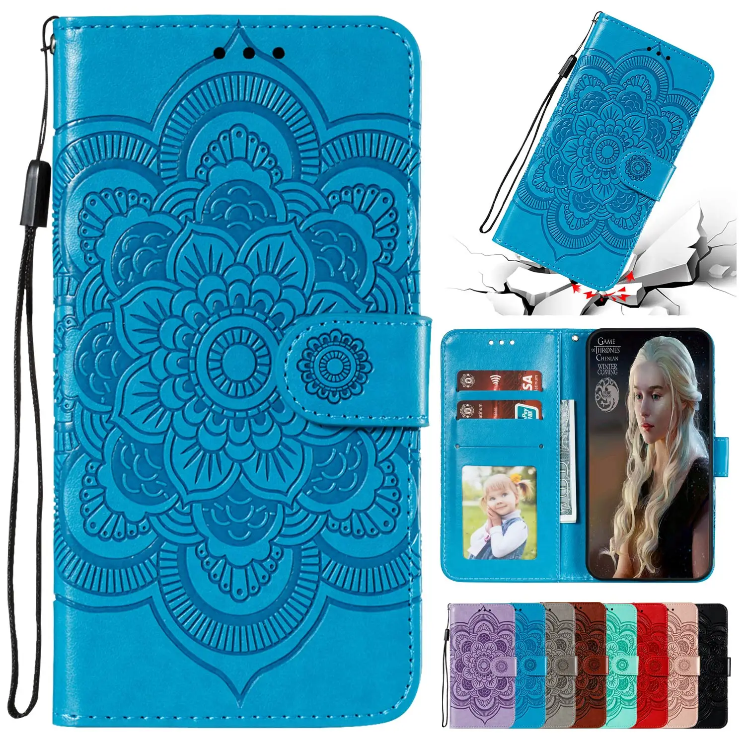 

For Xiaomi Redmi Note10 Pro Redmi Note10 5G Case Leather Wallet Stand Card Holder Strap Card Pocket Folio Magnetic Flip Cover