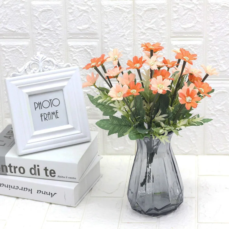 Шелковые цветы искусственный цветок Декоративный букет для дома свадьбы осени 33