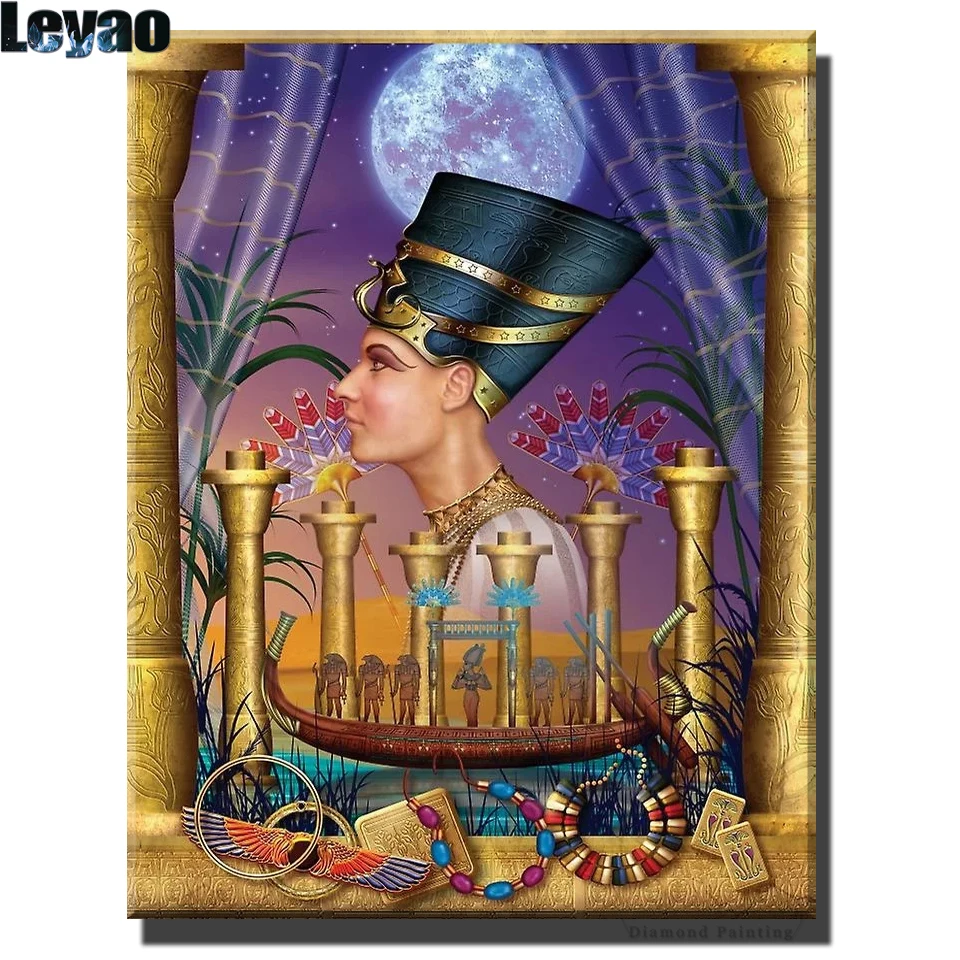 Египетская алмазная живопись ремесла абстрактная Клеопатра Древний Египет