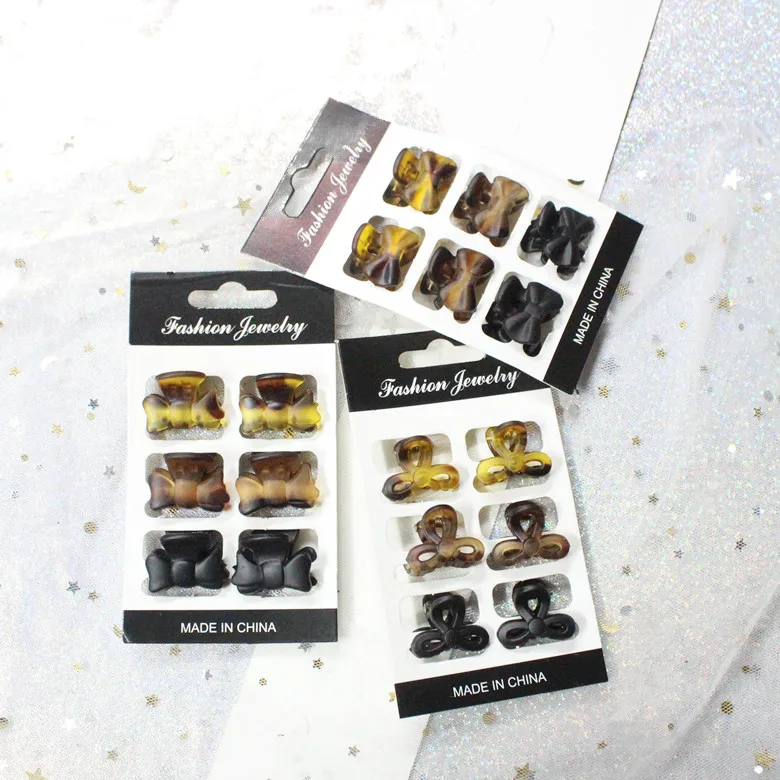 

6pcs/set crab claw clips For Female children Women Hair Accessories Claws Geometric Shape Headwear Matte texture Hairpin