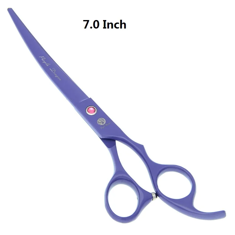 LZS0373 UP Cutting Фиолетовый дракон сталь 7," ножницы для ухода за собакой ножницы для резки домашних животных истончение обрезки клипер изогнутые Tesoura триммер для животных LZS0373 - Цвет: LZS0373 UP Cutting