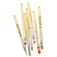 7pcs set nails uv gel acrylic painting brushes nail art pen painting manicure tool dotting nail brush set