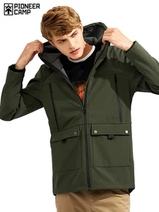 Пионерский лагерь ветровка куртка с капюшоном пальто брендовая мужская одежда водонепроницаемая куртка Повседневная Теплая Флисовая верхняя одежда мужской ajk702378