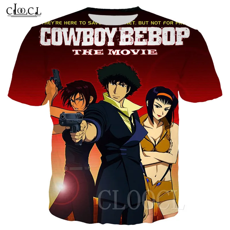 Ковбой Bebop Спайк Шпигель футболки лето японского аниме футболка космический