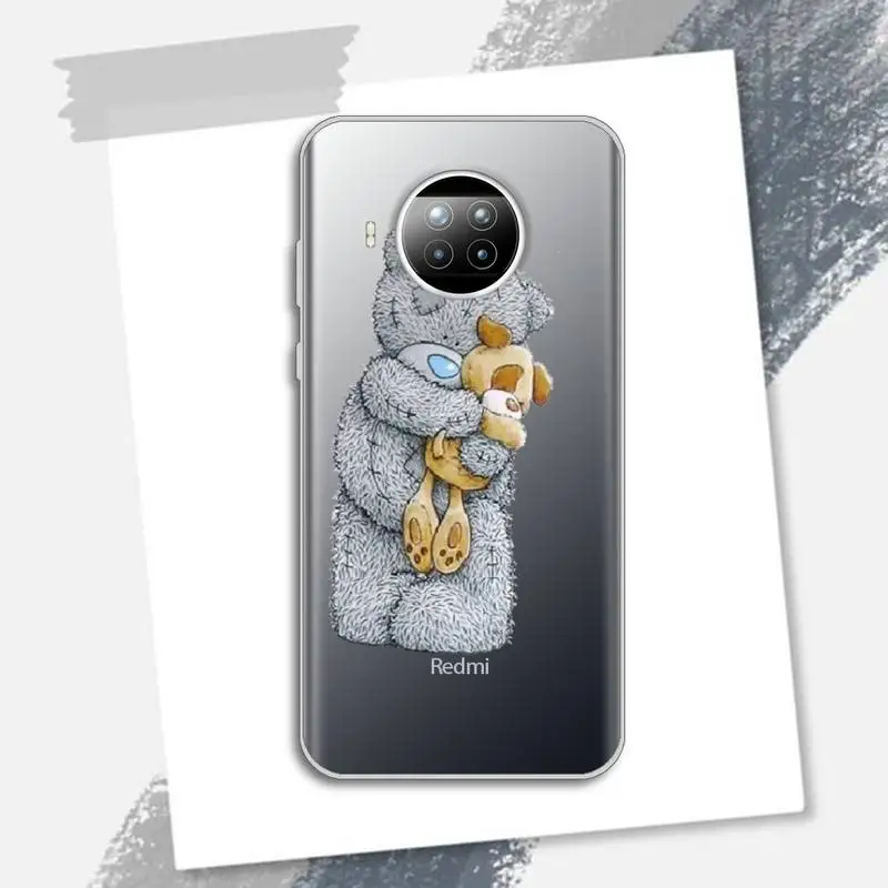 

Tatty Teddy bear Cute doll Phone Case Transparent for Xiaomi Redmi note 10 t 8 9 pro lite 11