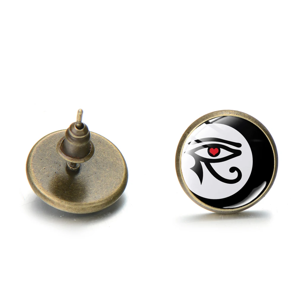 Новинка узор древний Бог Horus с ушками и глазками кота серьги-гвоздики в