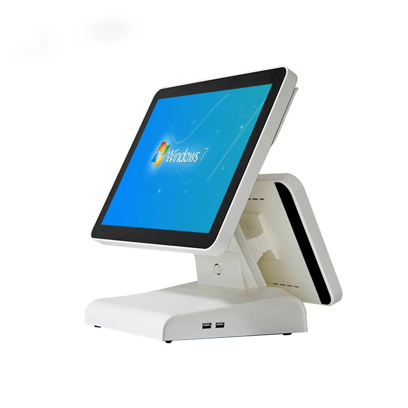 PC cash register EPOS pos machine dual screen display poa all in one 15 inch terminal for retail supermarket hardware | Компьютеры и