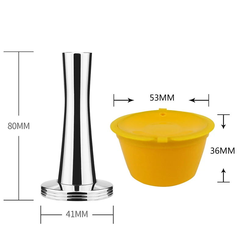 Пищевые полипропиленовые многоразовые кофейные капсулы тамперы из нержавеющей