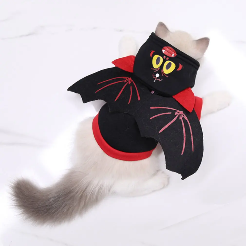Милый костюм кошки на Хэллоуин маленькие животные крылья летучей мыши