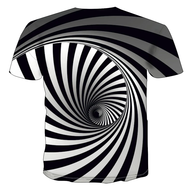 Взрыв жаркое лето футболки абстрактный отверстие вихревой 3D футболок с принтом в