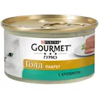 Влажный корм Gourmet Голд Паштет для кошек, с кроликом, Банка, 85 г