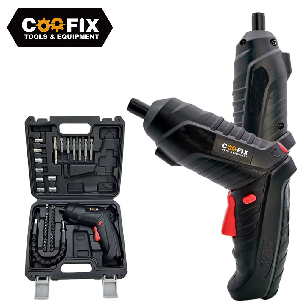 COOFIX Electric Screwdriver Mini Drill Set Multifunctional Rechargeable Lithium Battery Power Tools Home DIY Tool