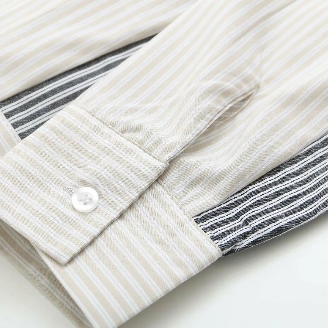 

Plus size O neck patchwork women loose cotton blouse 2021 new spring autumn causal ladies soft shirts female tops oversize