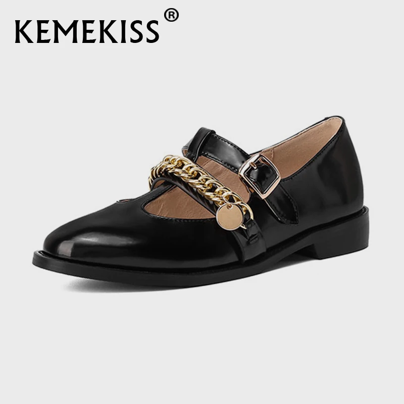 

KemeKiss Sexy Women's Shoes Genuine Leather Chunky Heels Pumps Concise Nightclub Office Lady Shoes Woman Heels Size 34-40