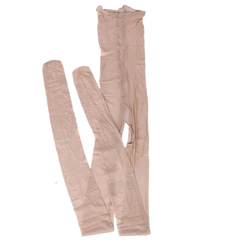 Чулки соблазнительные блестящие шелковые колготки с высокой талией и разрезом