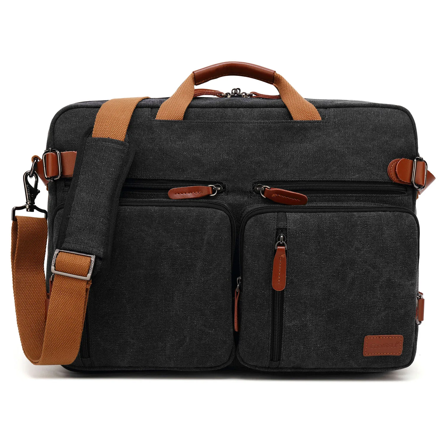 

CoolBELL 15.6/17.3 inch Convertible Backpack Messenger Bag Shoulder bag Laptop Case Handbag Business Briefcase,Canvas