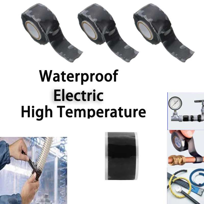 

1.5M Waterproof Repair Silicone Rubber Strong Self Fusing Sealing Self-adhesive Protective Tape For Garden Kitchen Water Pipe