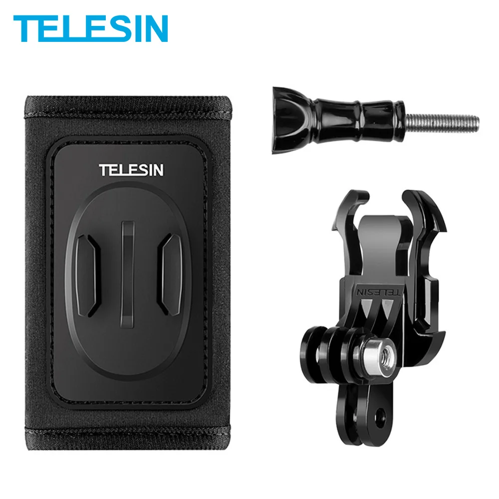 

TELESIN Backpack Shoulder Strap Bracket Mount for GoPro Hero 10 9 8 7 6 5 4 3 Insta360 SJCAM EKEN Osmo Action Camera Accessories