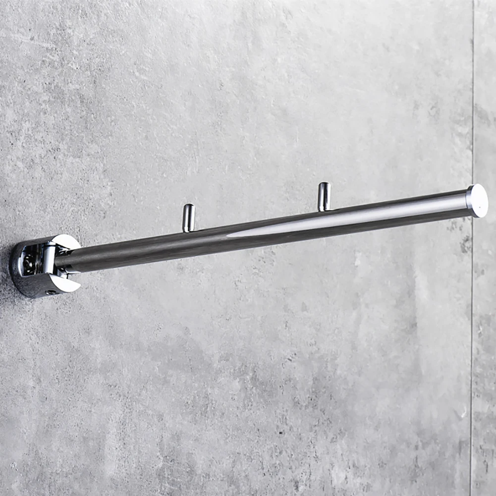 

Space Saving Clothes Hanger Hook Bathroom Drying Rack Practical Stainless Steel Holder Durable Wall Mounted Home Swing Arm Hotel