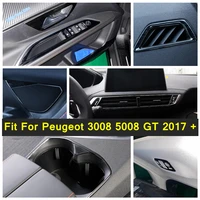 for peugeot 3008 5008 gt 2017 2022 accessories water cup front rear reading lamp tweeter glove storage box cover trim