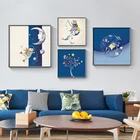 Постеры в скандинавском стиле с изображением мишки в космосе, для детской комнаты, для гостиной, спальни, детского сада