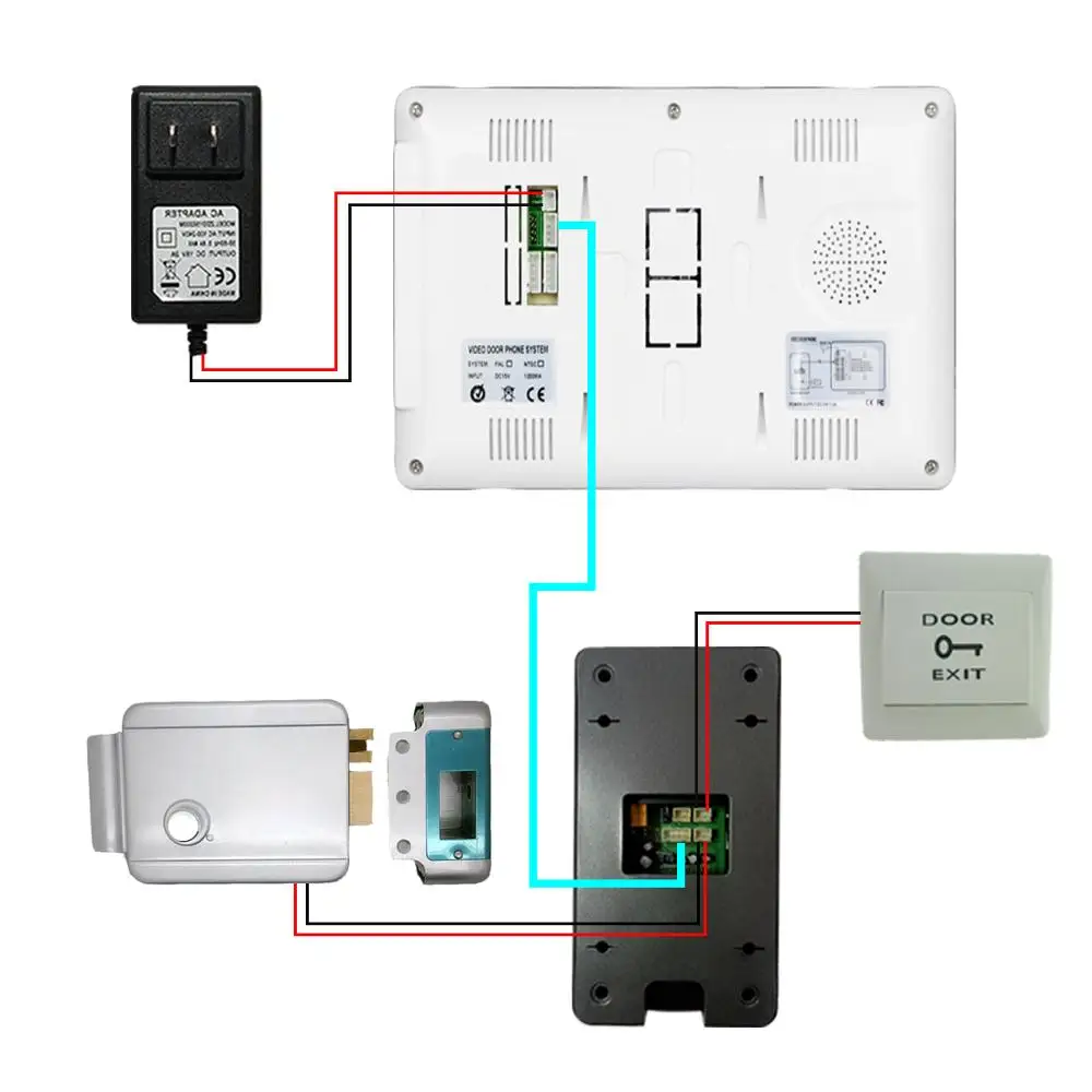 7 дюймовый видеодомофон 1 сенсорный монитор + RFID дверной звонок светодиодный HD