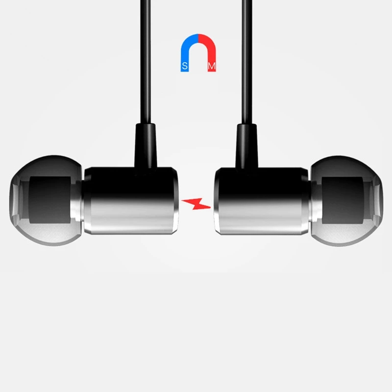 

Earphone Magnetic Wire-Controlled Mobile Phone Headset with Microphone Music Headset