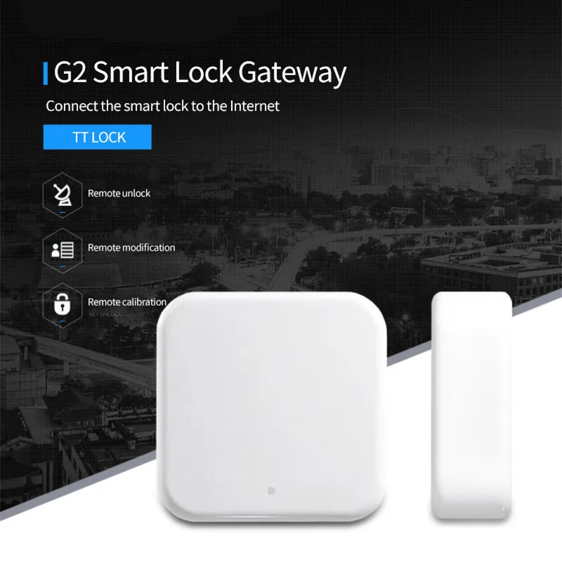 

TTlock Bluetooth Gateway Smart Lock Remote Control Fingerprint Lock Password Smart Door Lock Home Bridge Works With Alexa Google