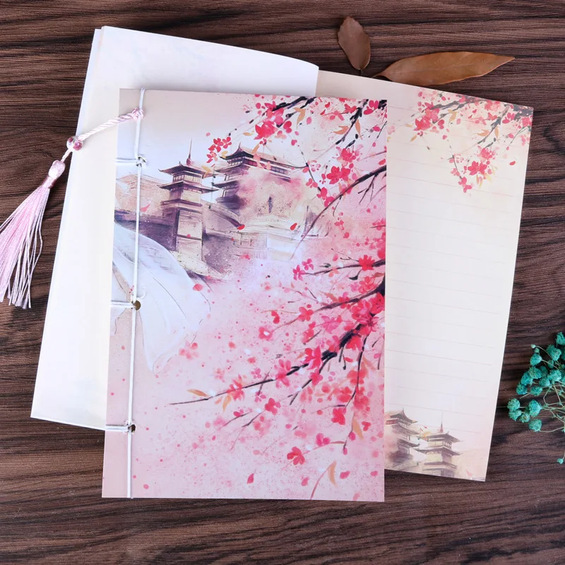 

21X14cm Cute Fashion Diary Notebook Ruled Inner Paper A5 Notepad beautiful collection binding flower writing books