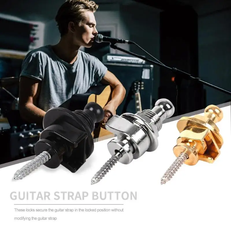 legierung kupfer elektrische gitarre strap lock taste anti slip gürtel schlösser nägel musical instruments zubehör für bass g