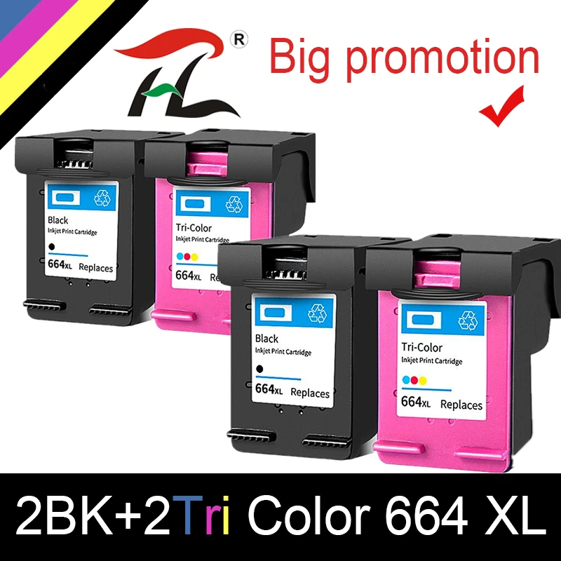 Сменный чернильный картридж HTL 664XL для принтера HP DeskJet 664 1115 2135 3635 1118 2138 3636
